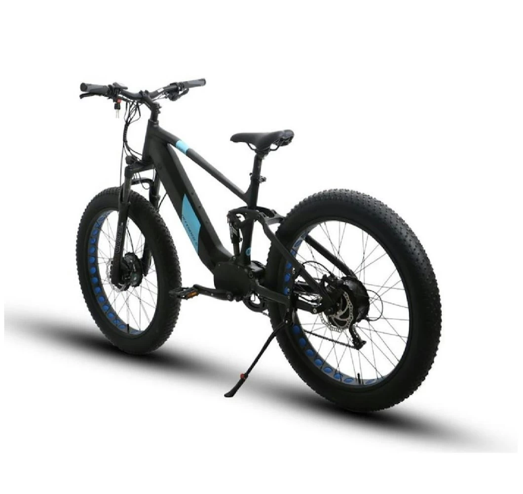 Eunorau DEFENDER-S 1500 Watt 9-Speed AWD E-bike 17" Black 2 Eunorau DEFENDER-S 1500 Watt 9-Speed AWD E-bike 17" Black - Image 2