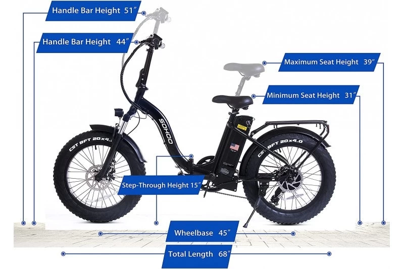 Other SOHOO 48V 500W 20" Fat Tire Step-Through Folding E-Bike 2022 2 Other SOHOO 48V 500W 20" Fat Tire Step-Through Folding E-Bike 2022 - Image 2
