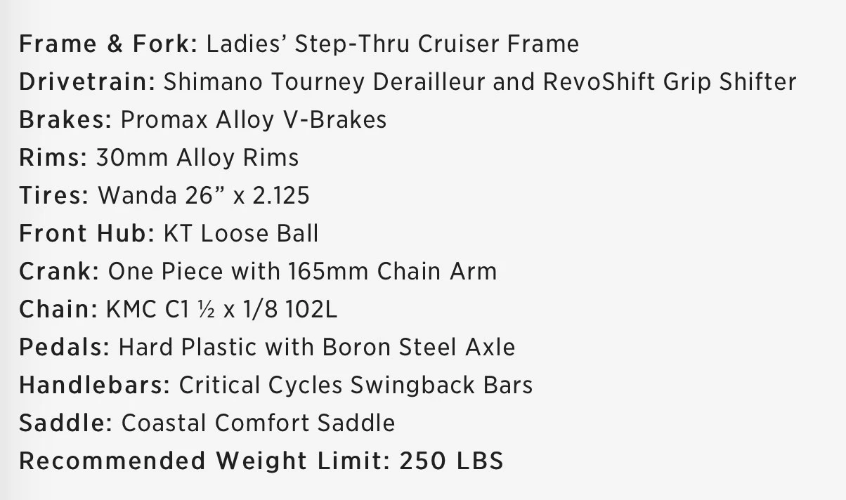 Retrospec Chatham Beach Cruiser Step-Thru 7-Speed 26" - Matcha Green 2022 3 Retrospec Chatham Beach Cruiser Step-Thru 7-Speed 26" - Matcha Green 2022 - Image 3