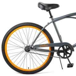 Retrospec Chatham Beach Cruiser 1-Speed 29" - Matte Graphite/Orange 2022 -Bicycle Shop RluONpsy 50LmCTbZSy8a9WXo