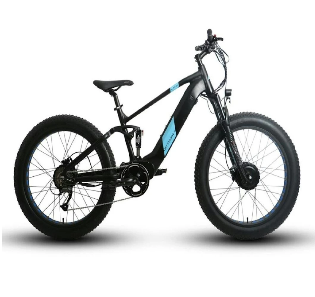 Eunorau DEFENDER-S 1500 Watt 9-Speed AWD E-bike 17" Black 3 Eunorau DEFENDER-S 1500 Watt 9-Speed AWD E-bike 17" Black - Image 3