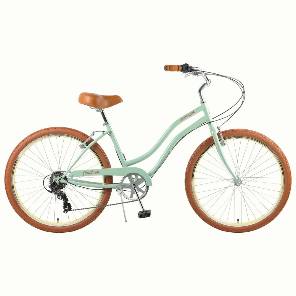 Retrospec Chatham Beach Cruiser Step-Thru 7-Speed 26" - Matcha Green 2022 1 Retrospec Chatham Beach Cruiser Step-Thru 7-Speed 26" - Matcha Green 2022