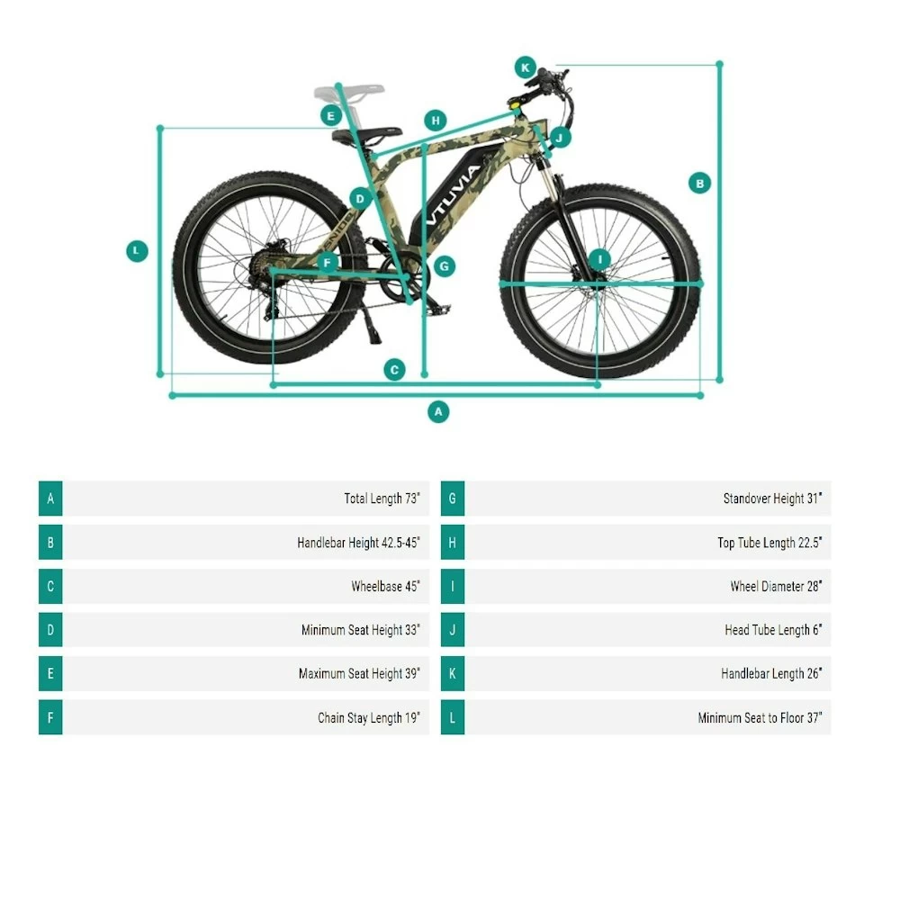 Other VTUVIA SN100 26 Inch Hunting Fat Tire E-Bike -Green 5 Other VTUVIA SN100 26 Inch Hunting Fat Tire E-Bike -Green - Image 5