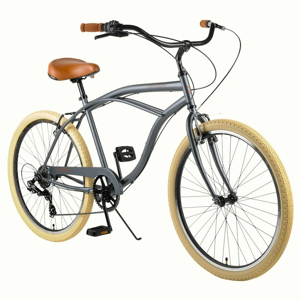 Retrospec Chatham Beach Cruiser 7-Speed 26" - Matte Graphite/Beige 2021 2 Retrospec Chatham Beach Cruiser 7-Speed 26" - Matte Graphite/Beige 2021 - Image 2